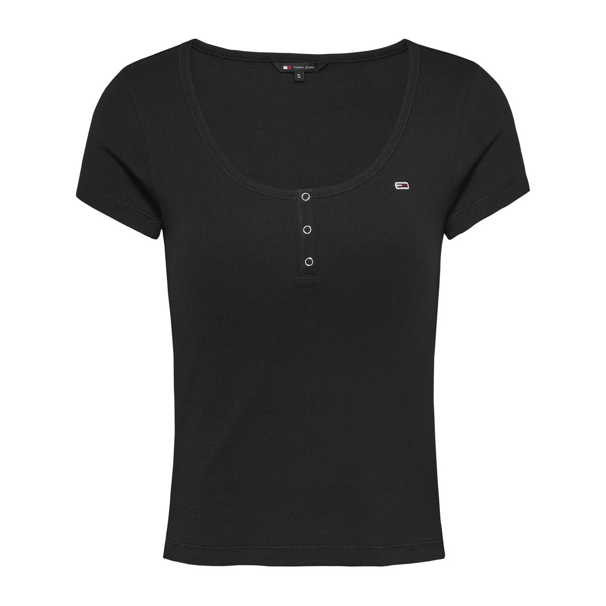 TOMMY HILFIGER - CAMISETA TJW SLIM HENLEY TOP SS