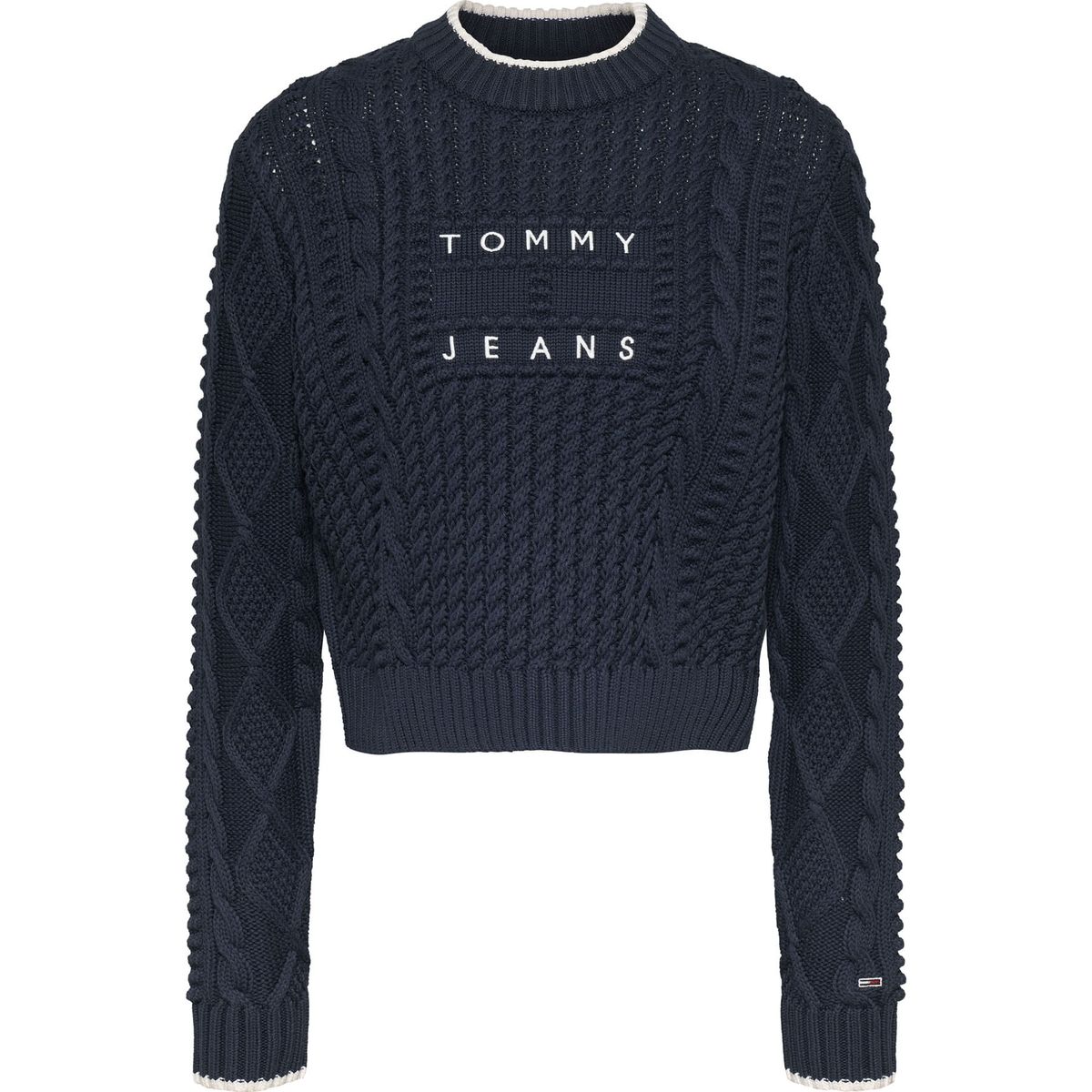 TOMMY HILFIGER - SWEATER TJW BUBBLE CABLE FLAG CREW
