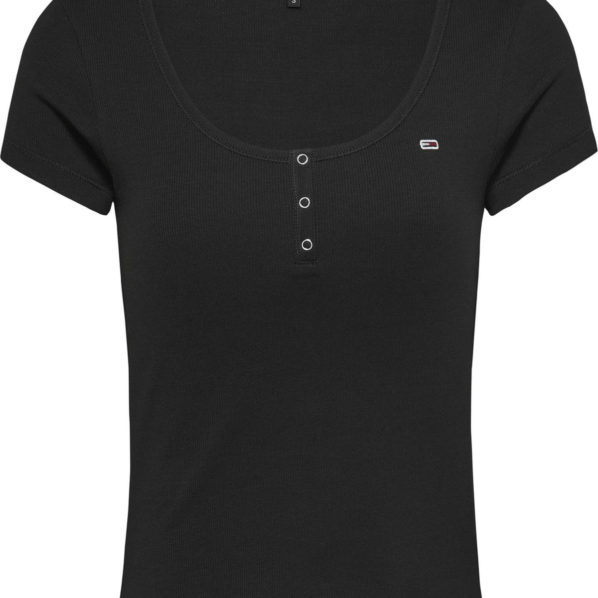 TOMMY HILFIGER - CAMISETA TJW SLIM HENLEY TOP SS