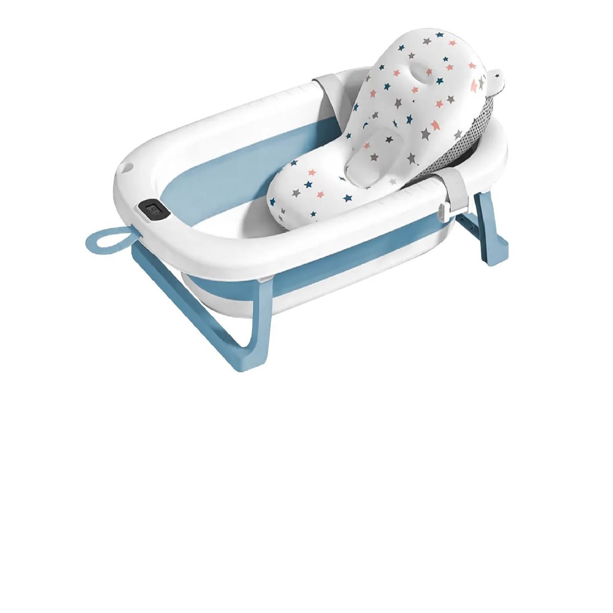 GENERICO - BAÑERA PLEGABLE CON TERMOMETRO  MAS COJIN PARA BEBES