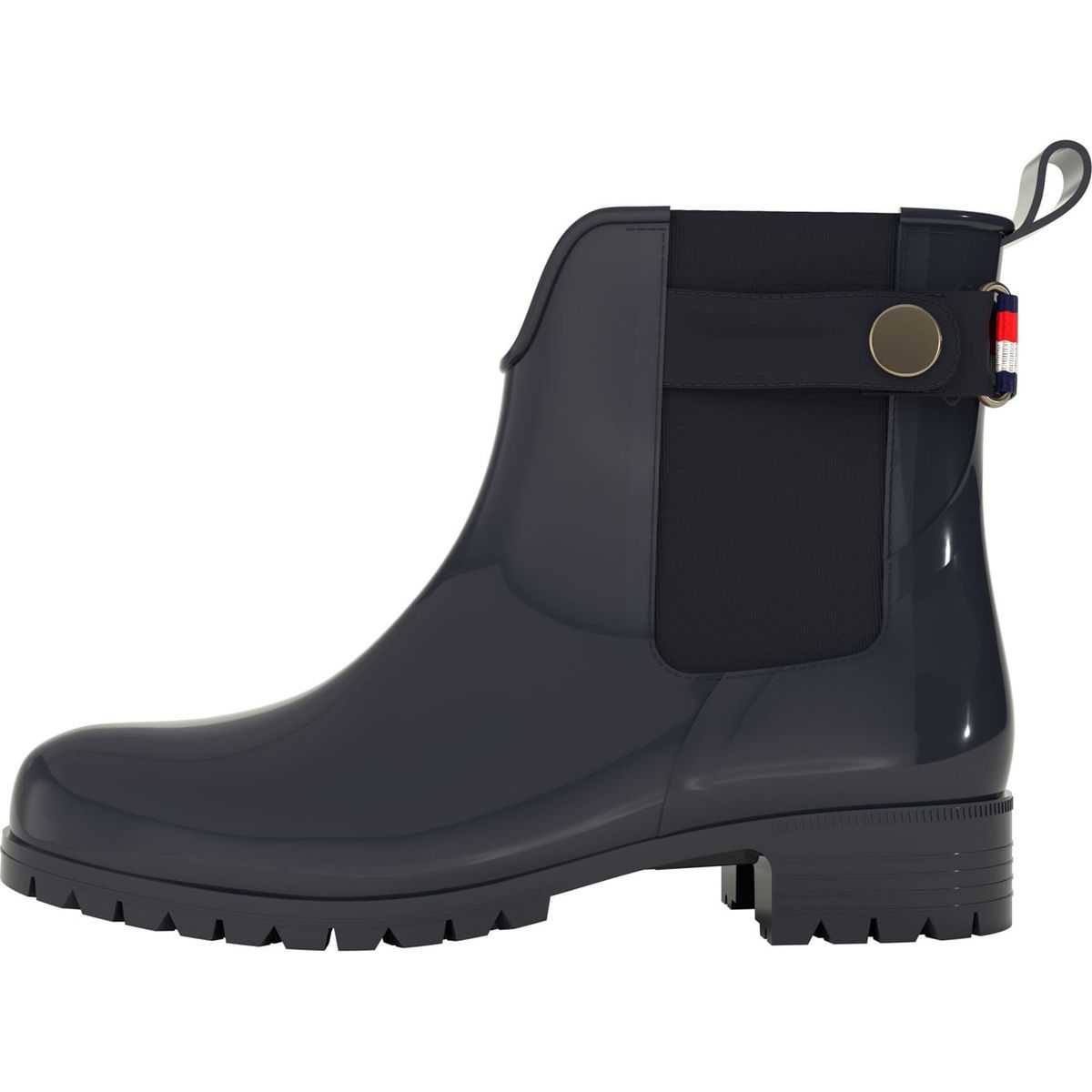 TOMMY HILFIGER - BOTIN ANKLE RAINBOOT WITH METAL DE