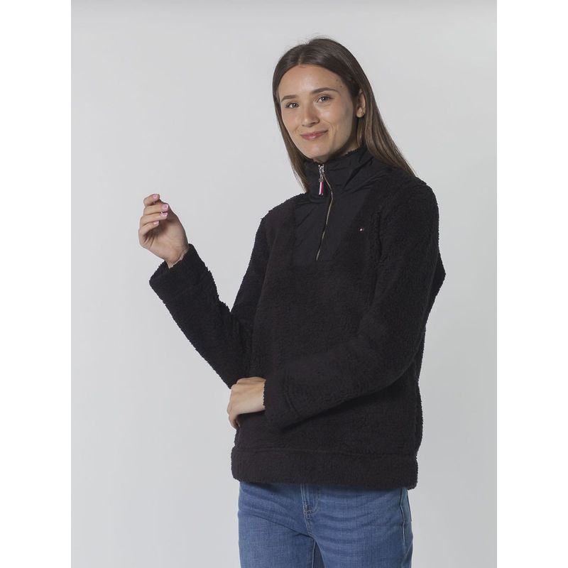 TOMMY HILFIGER - CASACA 1/4 ZIP SLD SHRPA