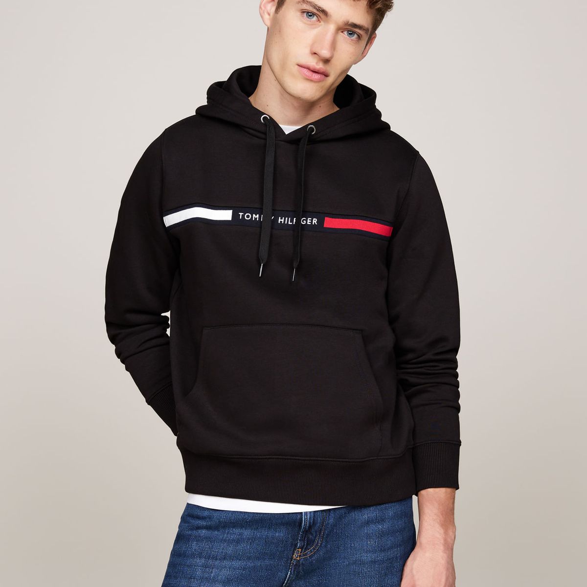 TOMMY HILFIGER - SWEATSHIRT HILFIGER CHEST INSERT HOODY