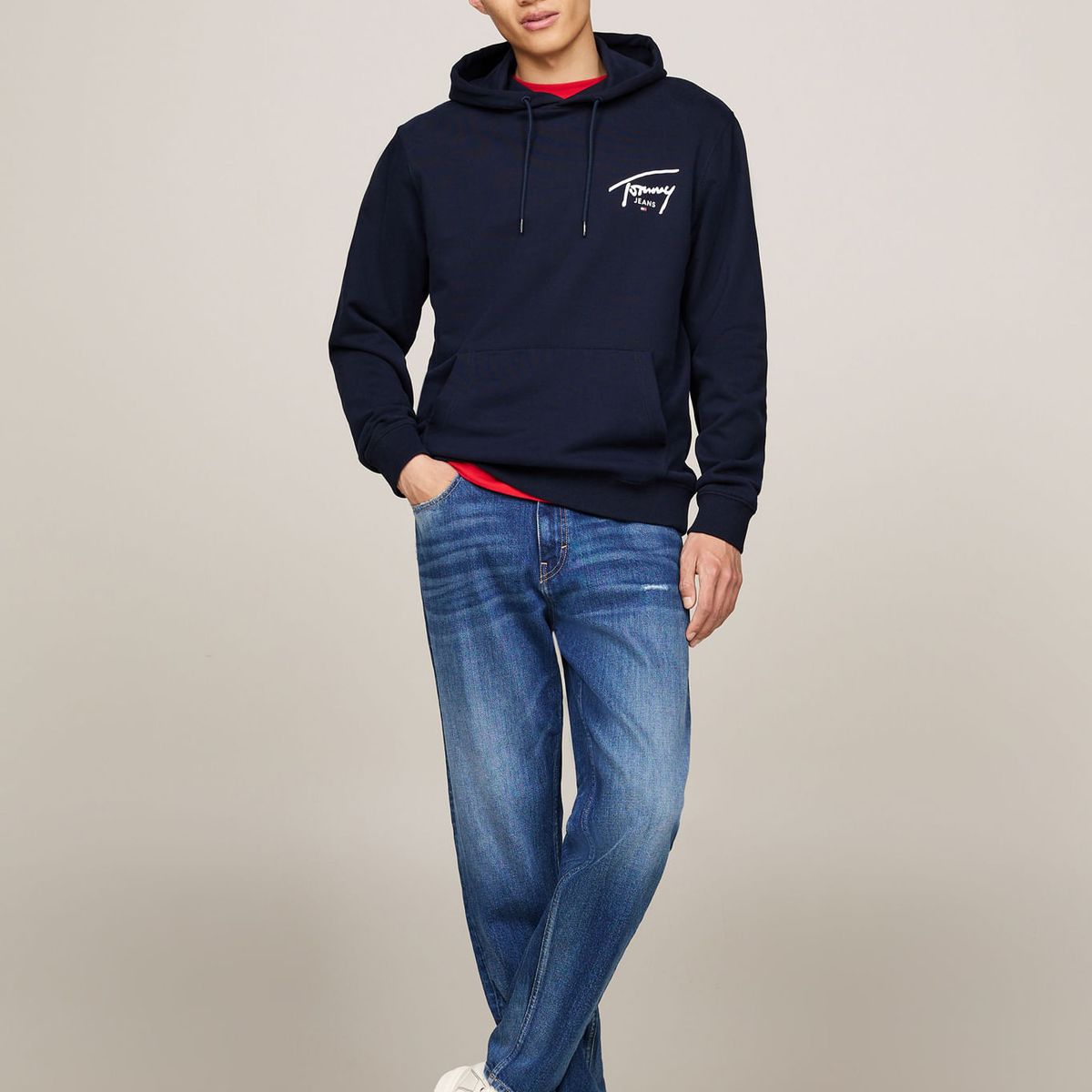 TOMMY HILFIGER - SWEATSHIRT TJM REG ENTRY GRAPHIC HOODIE LOGO TOMMY