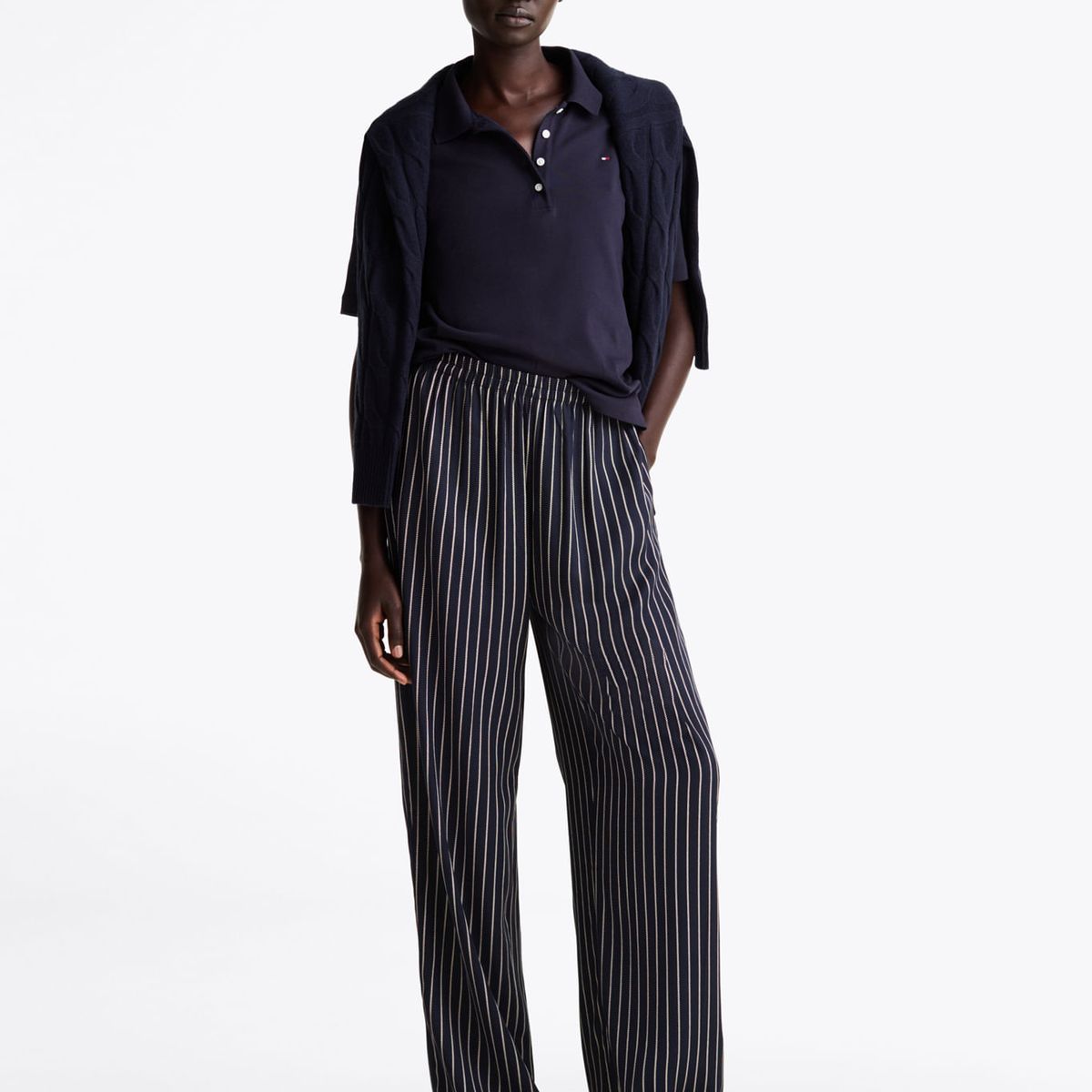 TOMMY HILFIGER - PANTALON PRINTED VISCOSE FLUID PANTS