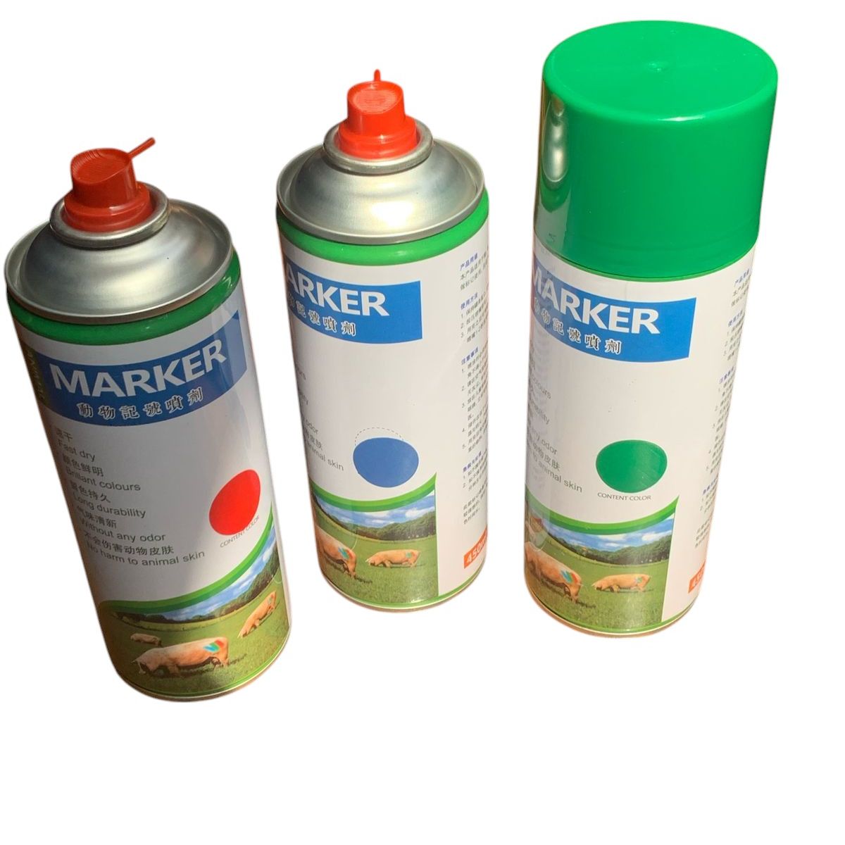 GENERICO - SPRAY MARCADOR VERDE PARA GANADO CERDO OVEJA VACA ETC