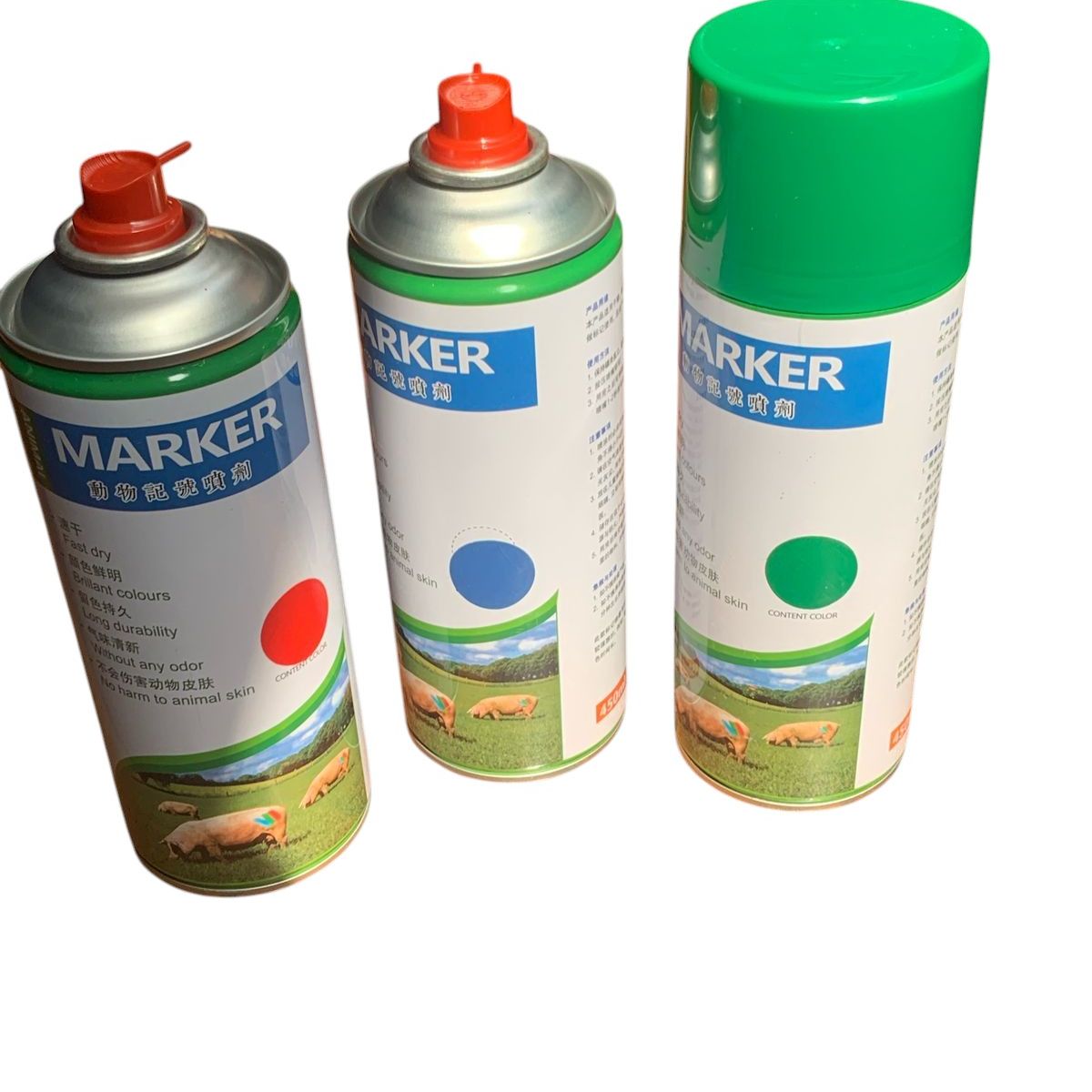 GENERICO - SPRAY MARCADOR VERDE PARA GANADO CERDO OVEJA VACA ETC