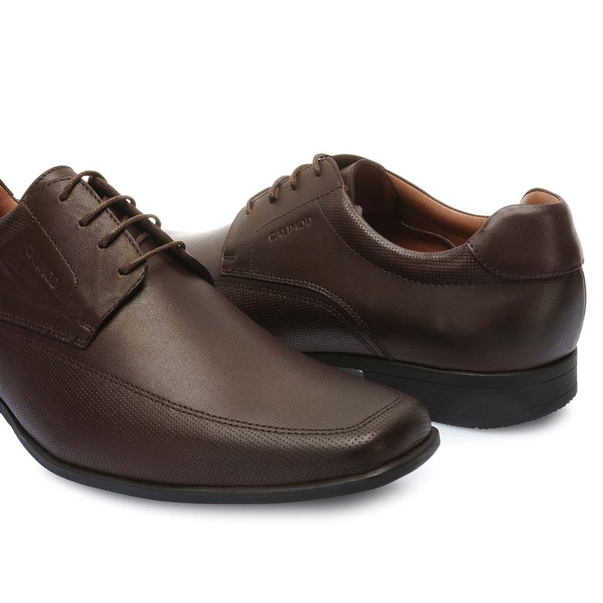 CALIMOD - Zapato Derby Vestir VEM-008 Marron Calimod Cuero