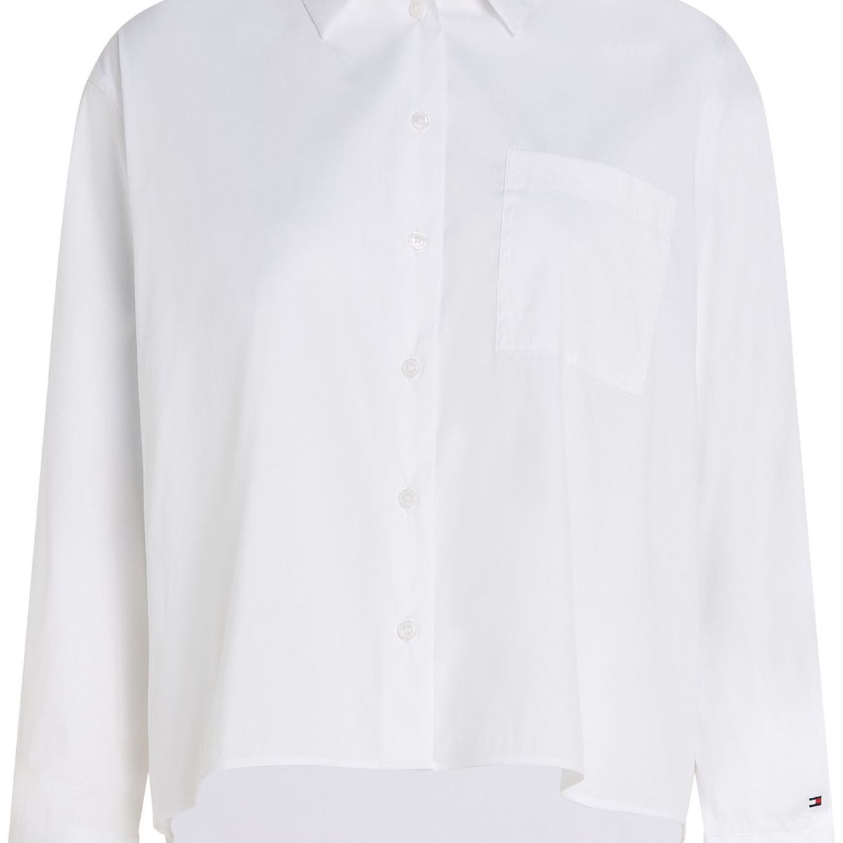 TOMMY HILFIGER - BLUSA CO MIX LOOSE SHORT SHIRT