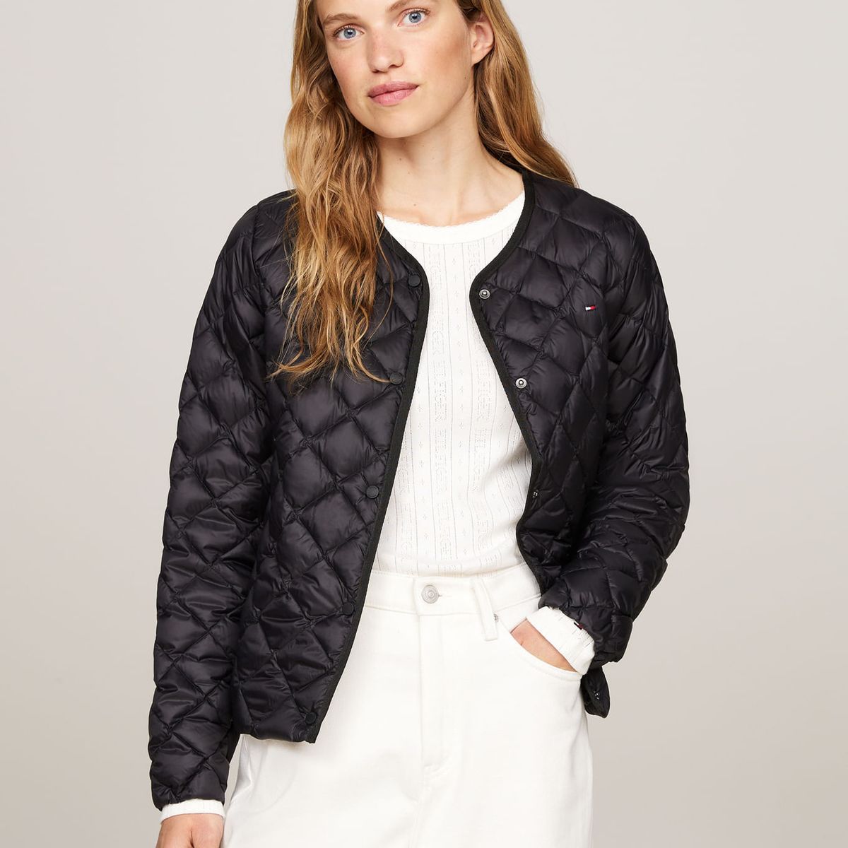 TOMMY HILFIGER - CASACA LW DOWN QUILTED COLLARLESS JKT