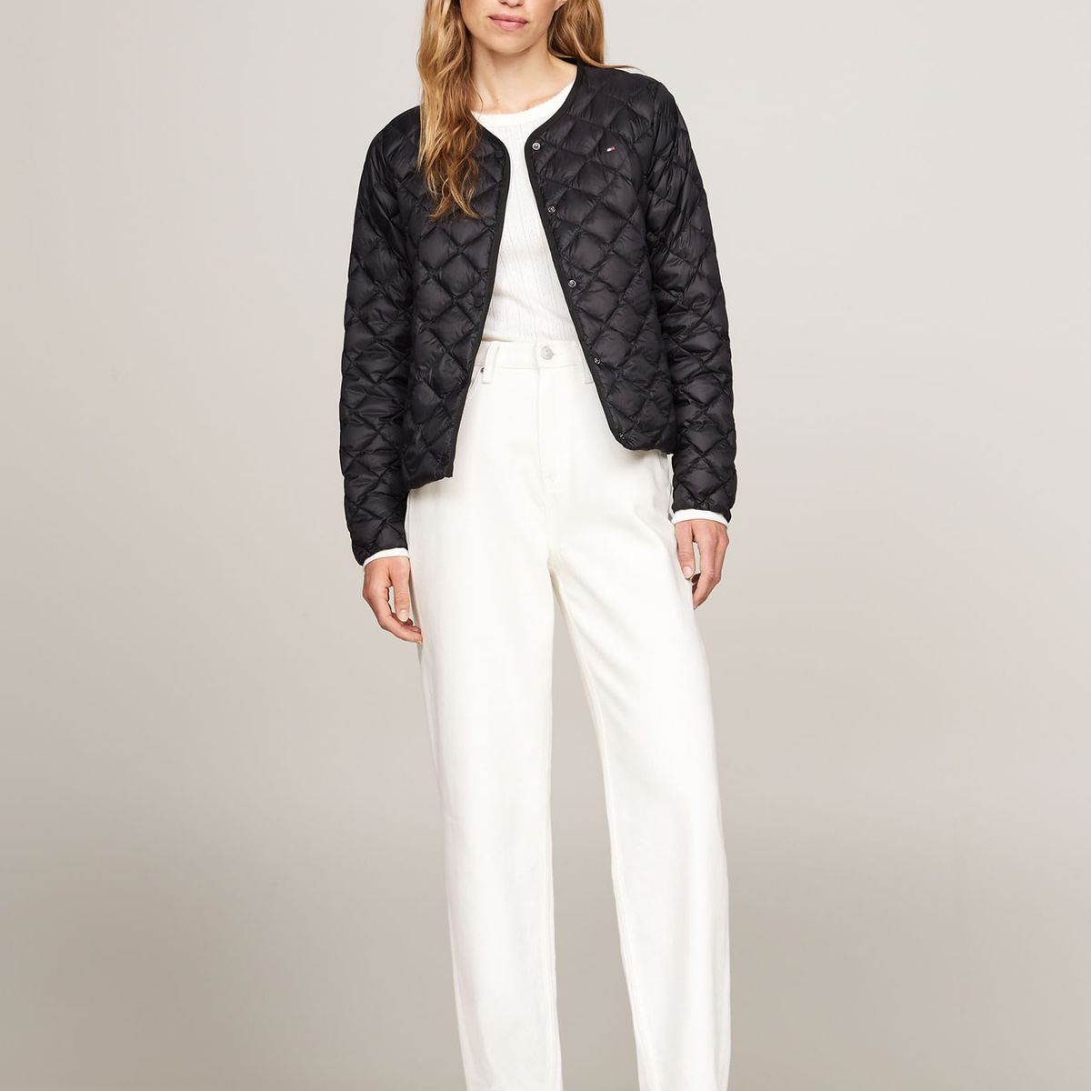 TOMMY HILFIGER - CASACA LW DOWN QUILTED COLLARLESS JKT