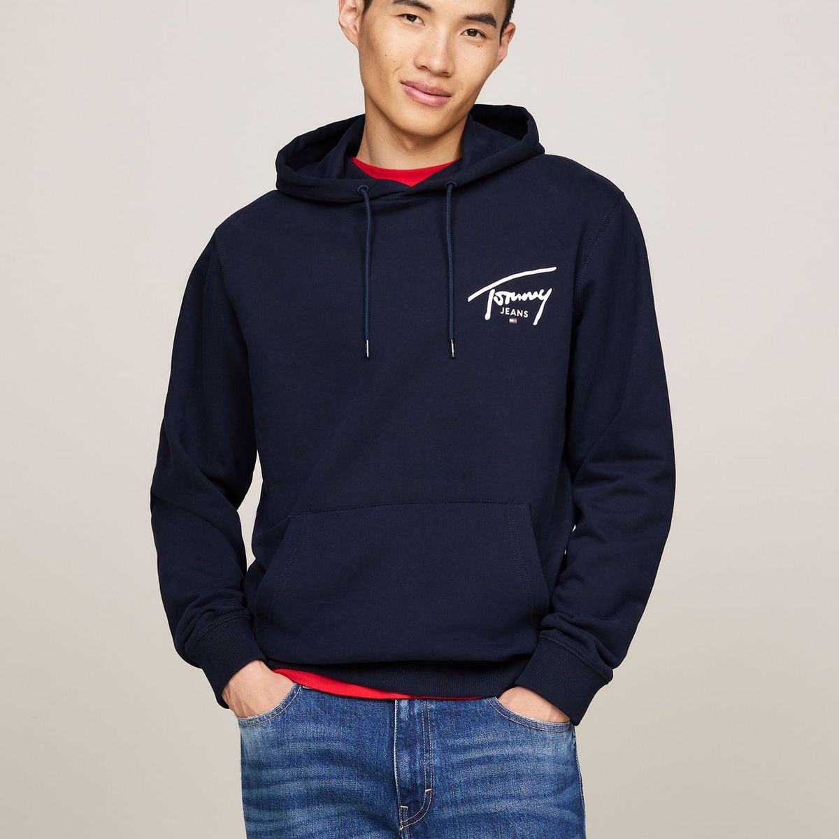 TOMMY HILFIGER - SWEATSHIRT TJM REG ENTRY GRAPHIC HOODIE LOGO TOMMY