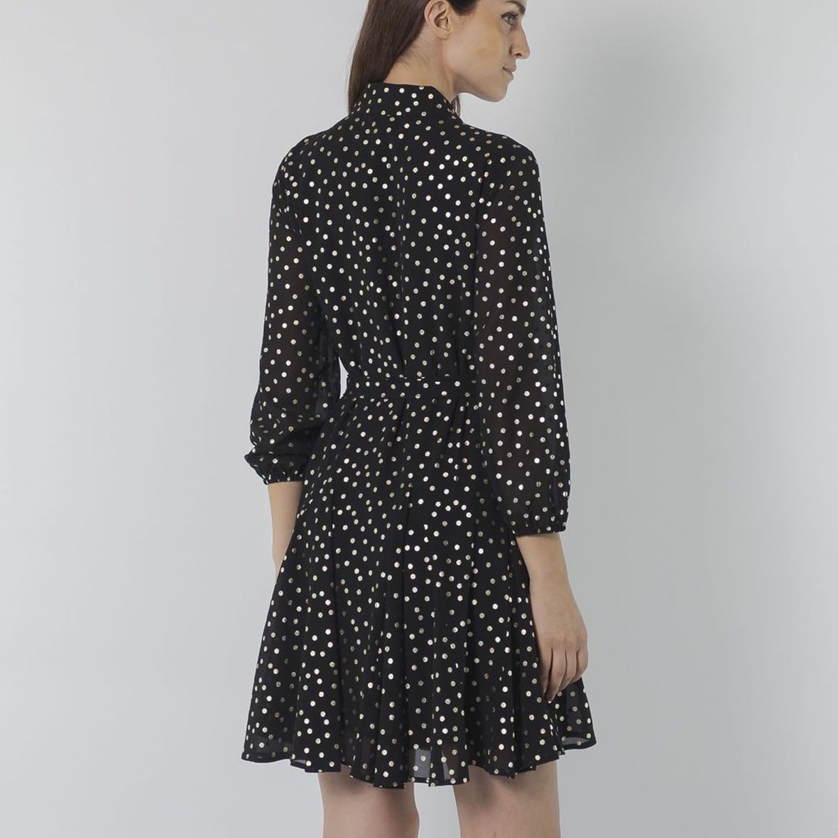 TOMMY HILFIGER - VESTIDO DOT SHRT DRS W/ GODETS