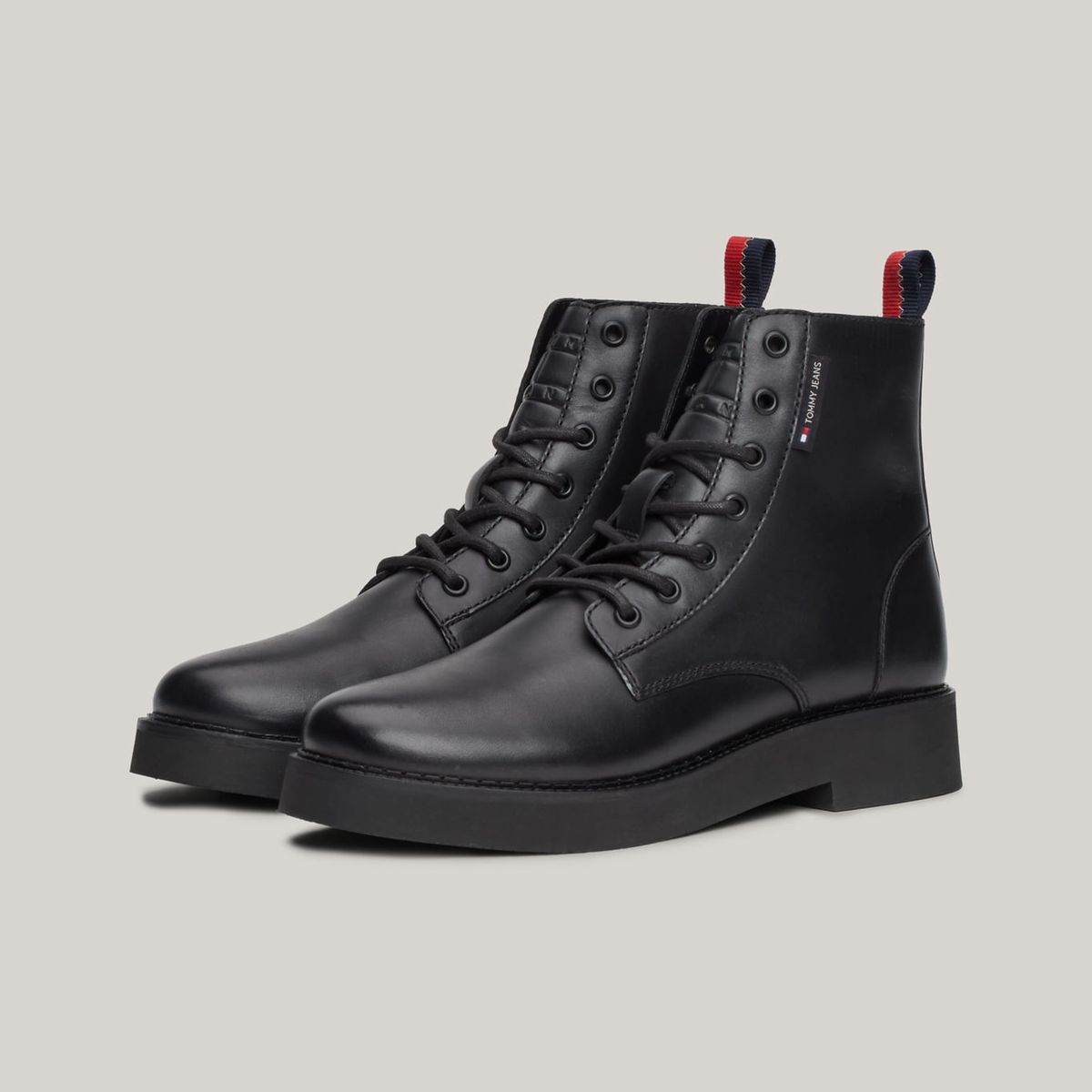 TOMMY HILFIGER - BOTIN HD TJW LACE UP FLAT BOOT
