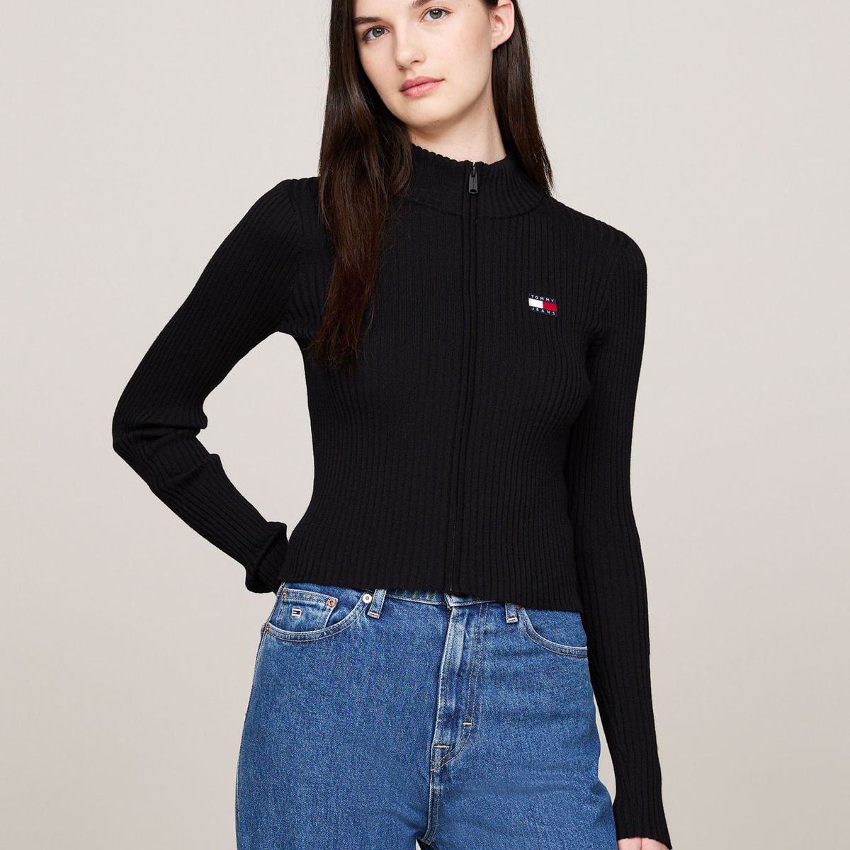 TOMMY HILFIGER - SWEATER TJW ZIP THRU BADGE CARDIGAN