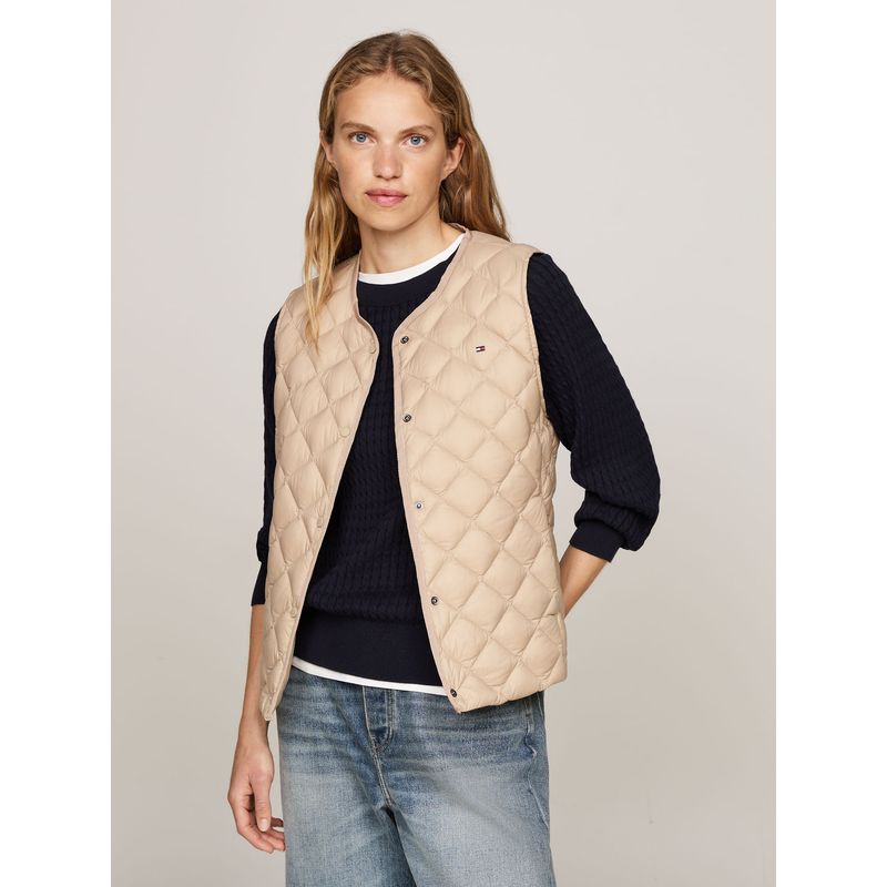 TOMMY HILFIGER - CHALECO LW DOWN QUILTED COLLARLESS VES