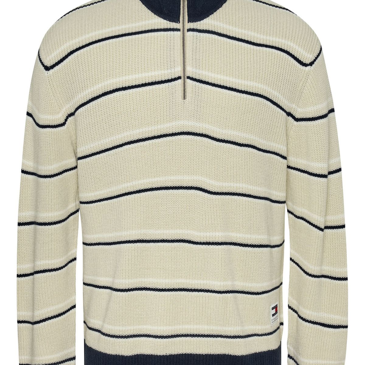 TOMMY HILFIGER - SWEATER TJM REG 1/4 ZIP STRIPE SWEATER