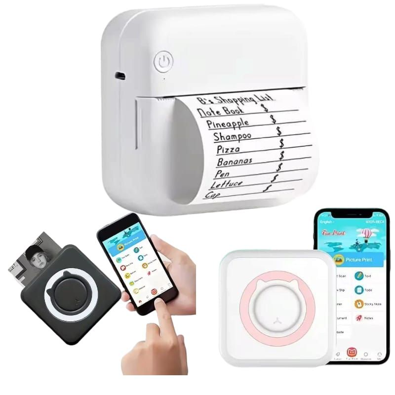 OEM - Impresora Térmica de Bolsillo Bluetooth Con App Compatible Celular