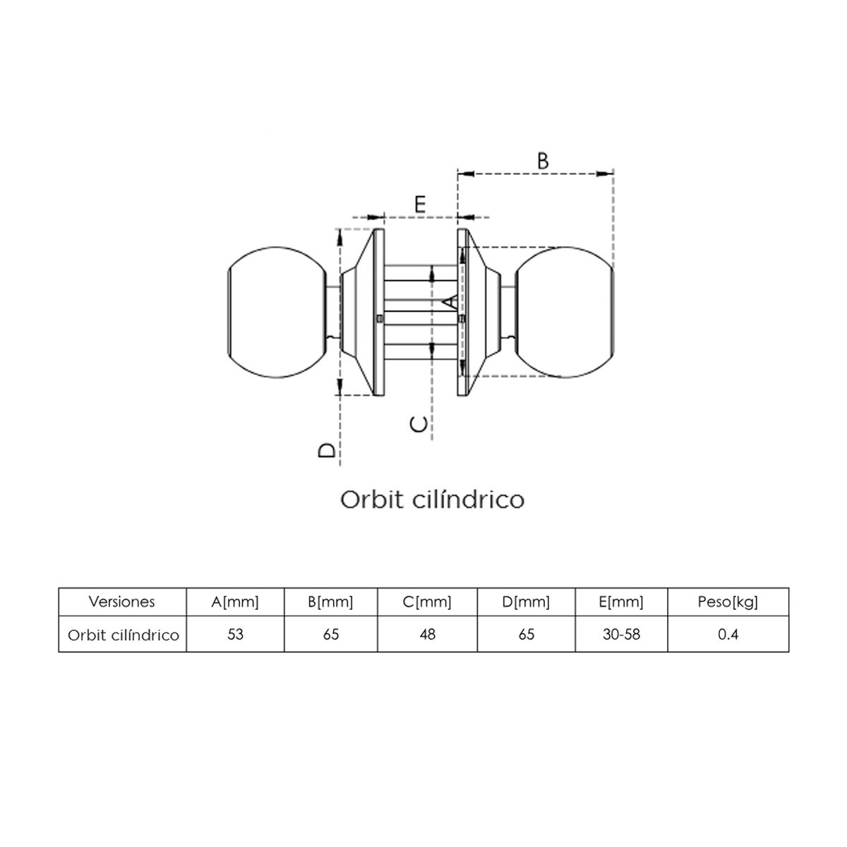 VISALOCK - Pomo Baño Inox 304 Visalock by Cisa