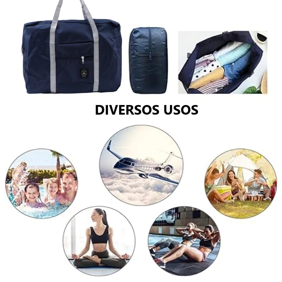 GENERICO - Set 2 Bolsos de mano para viaje - Varios colores_.