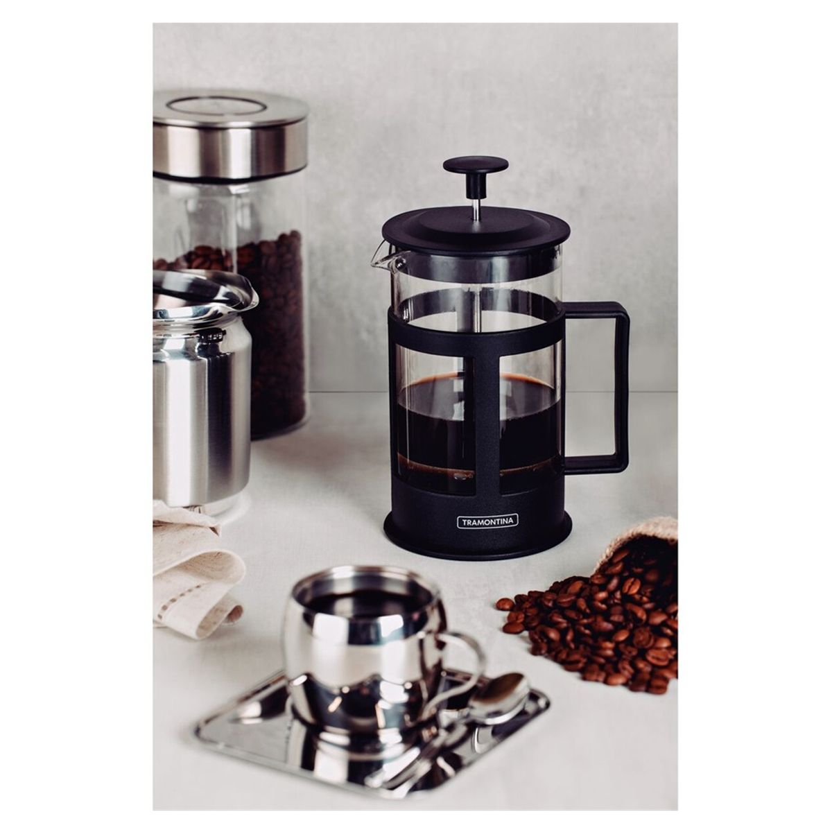 TRAMONTINA - CAFETERA FRANCESA TRAMONTINA DE 1 LT