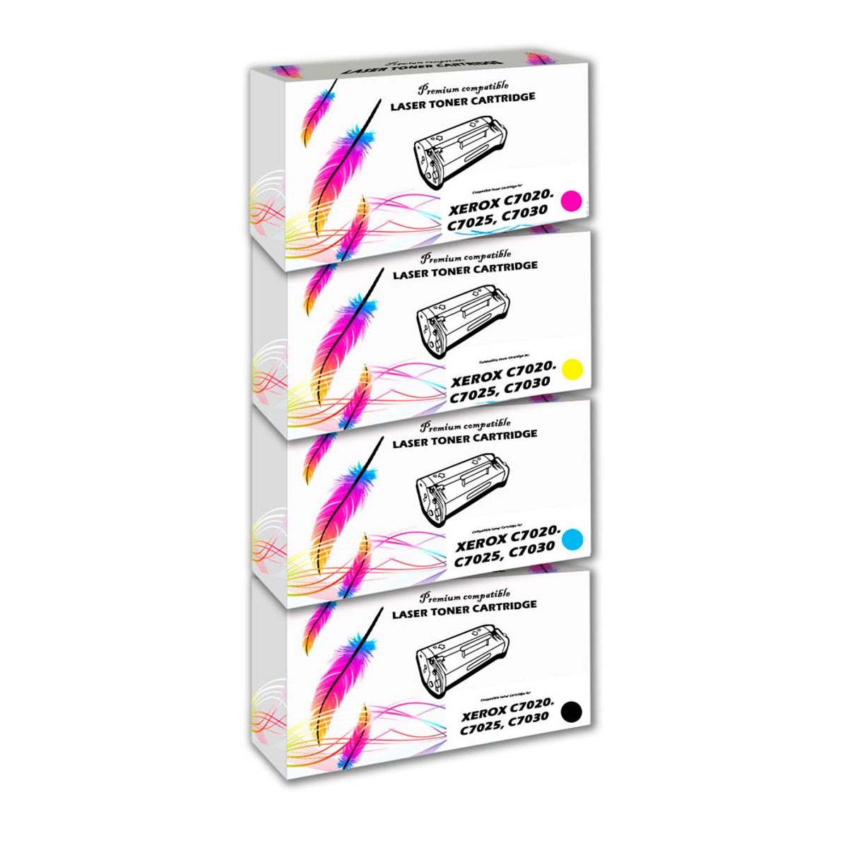 XEROX - Kit de Toner Xerox C7020 C7025 C7030 CYMK Compatible