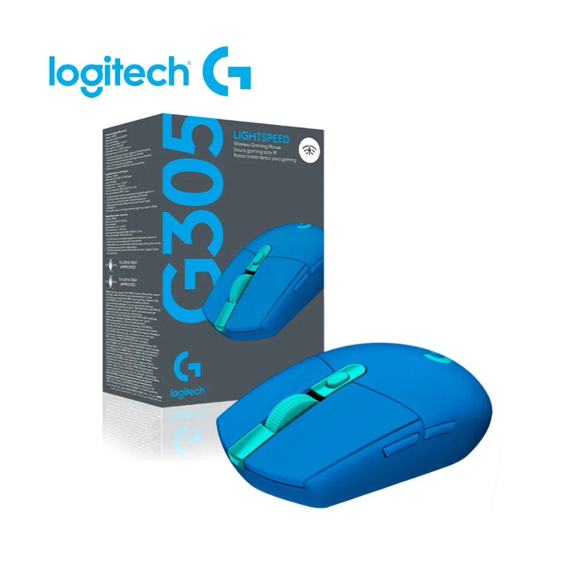 LOGITECH - MOUSE LOGITECH G203 LIGHTSYNC OPTICAL 8000 DPI RGB CON CABLE AZUL