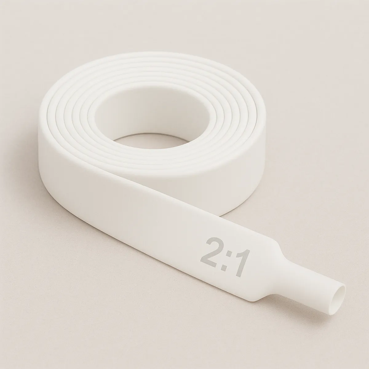 WOER - MANGA TUBO TERMOENCOGIBLE TERMOCONTRAIBLE DE 5MM BLANCO 2 METROS