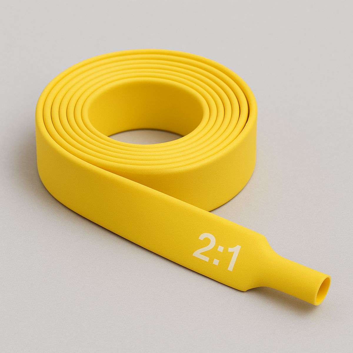 GENERICO - MANGA TUBO TERMOENCOGIBLE TERMOCONTRAIBLE DE 5MM AMARILLO 2 METROS