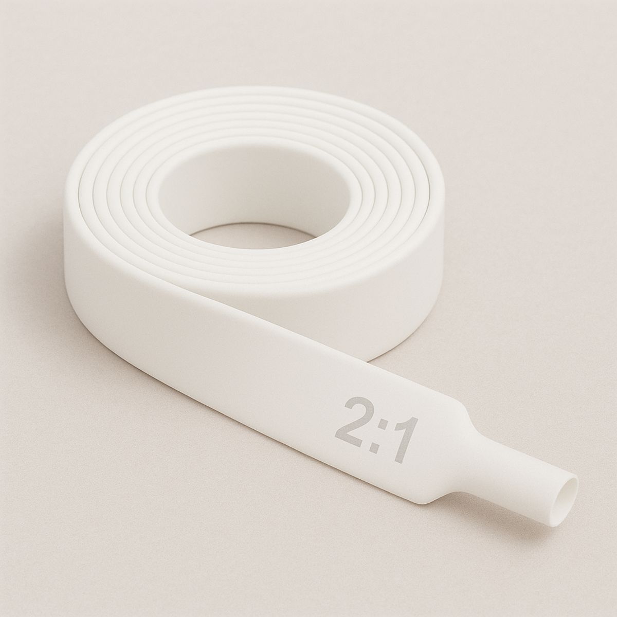 GENERICO - MANGA TUBO TERMOENCOGIBLE TERMOCONTRAIBLE DE 6MM BLANCO 2 METROS