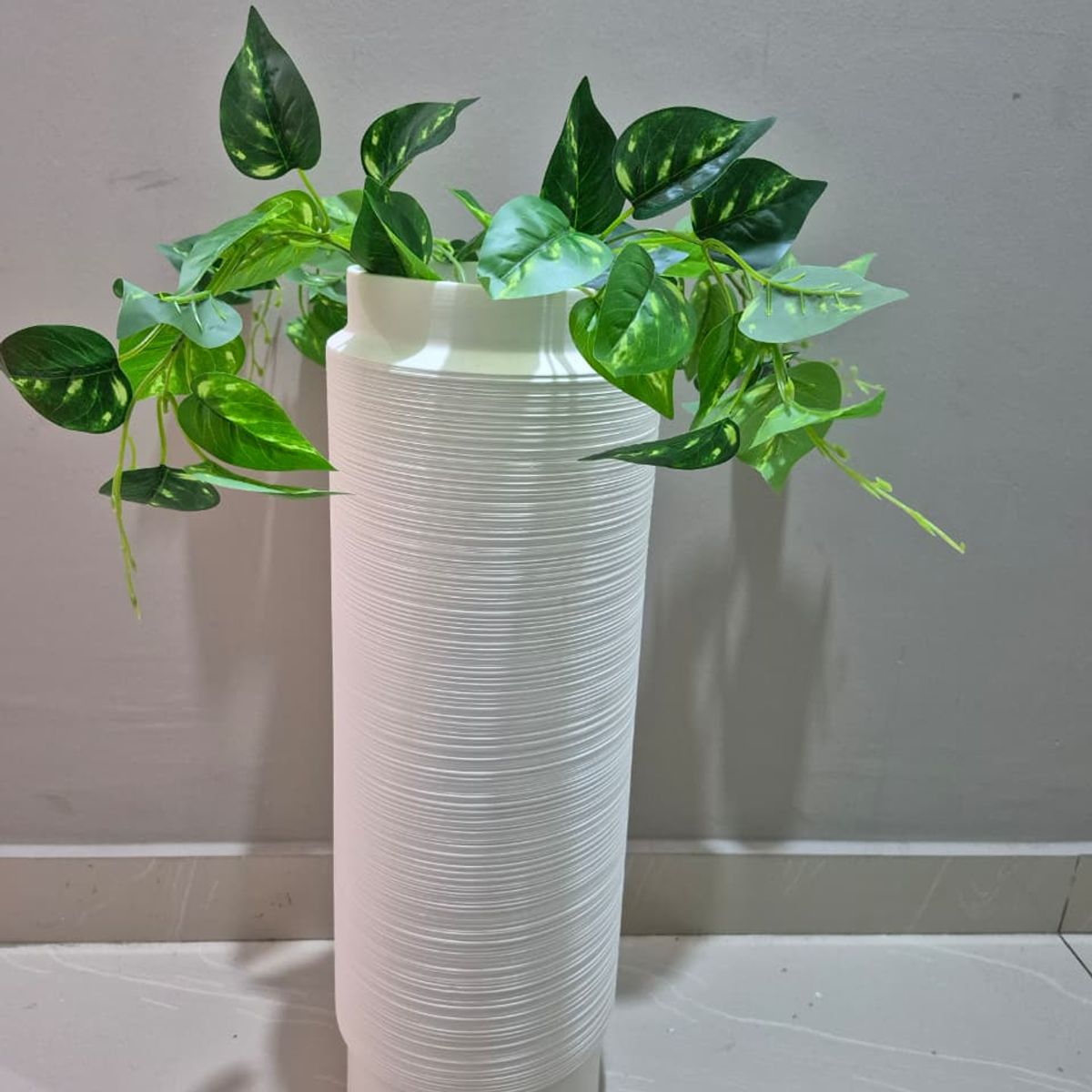 GENERICO - Jarrón Homcom Con Líneas Texturadas 60x17x17cm