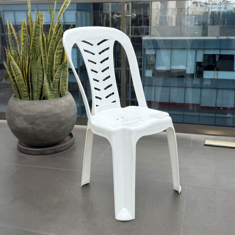 HOGARMAS - Set de 4 Silla Anatómica Blanca Estilo