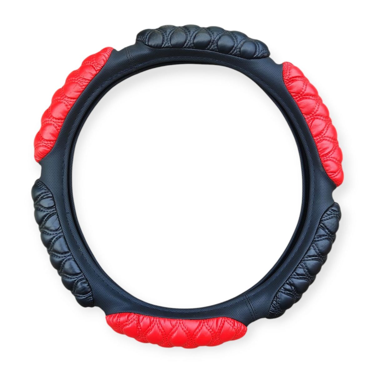 GENERICO - Cubre Volante De Cuerina Anti estresante Chinchón  Rojo