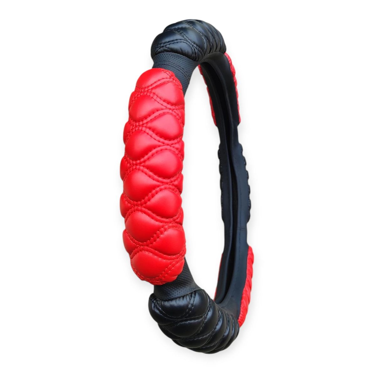 GENERICO - Cubre Volante De Cuerina Anti estresante Chinchón  Rojo