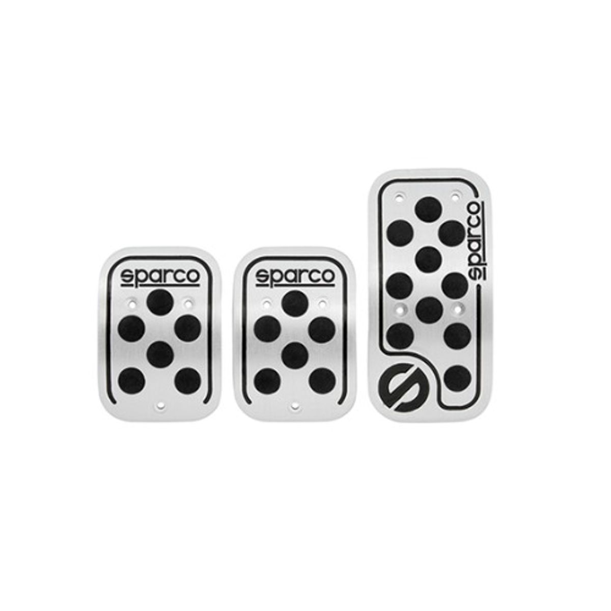 GENERICO - Pedal Sparco Aluminio Con Goma Negro Antideslizante