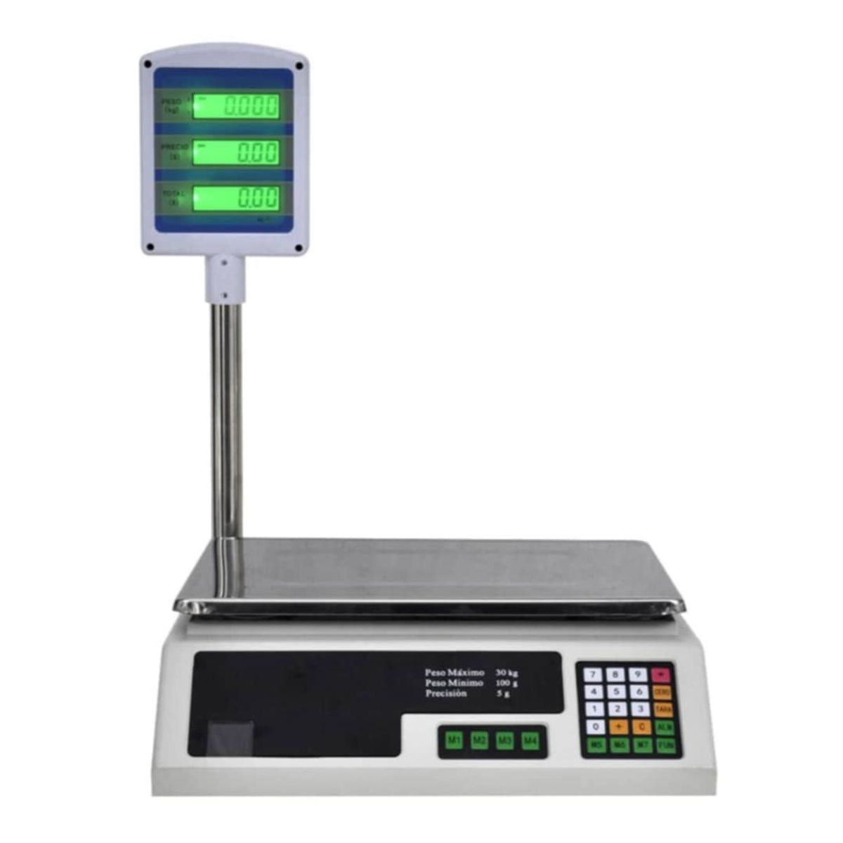 GENERICO - Balanza Electrónica Digital Comercial con Pantalla Torre de 40kg