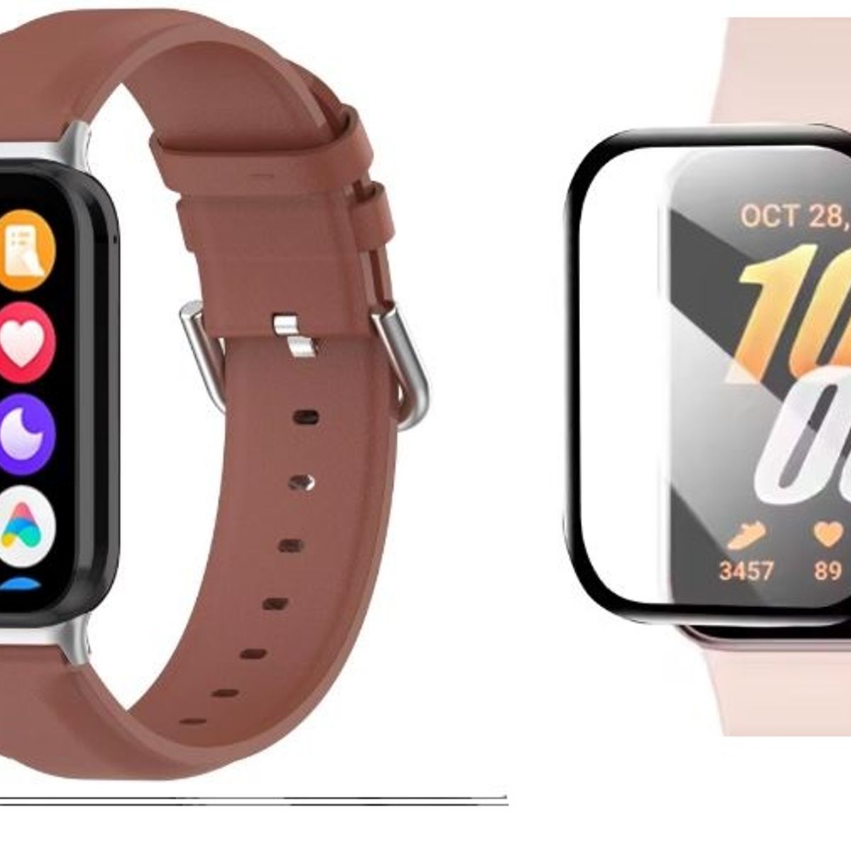 GENERICO - Correa compatible de cuero Smart Band 9 Pro 8 Pro para Xiaomi