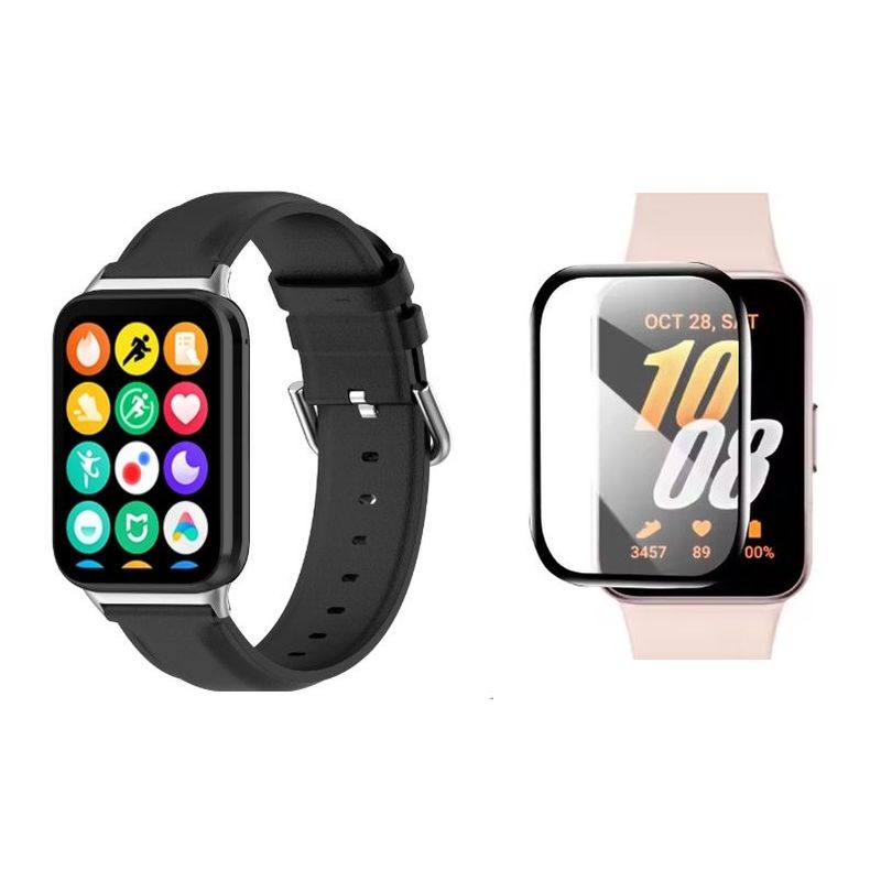GENERICO - Correa compatible de cuero Smart Band 9 Pro 8 Pro para Xiaomi