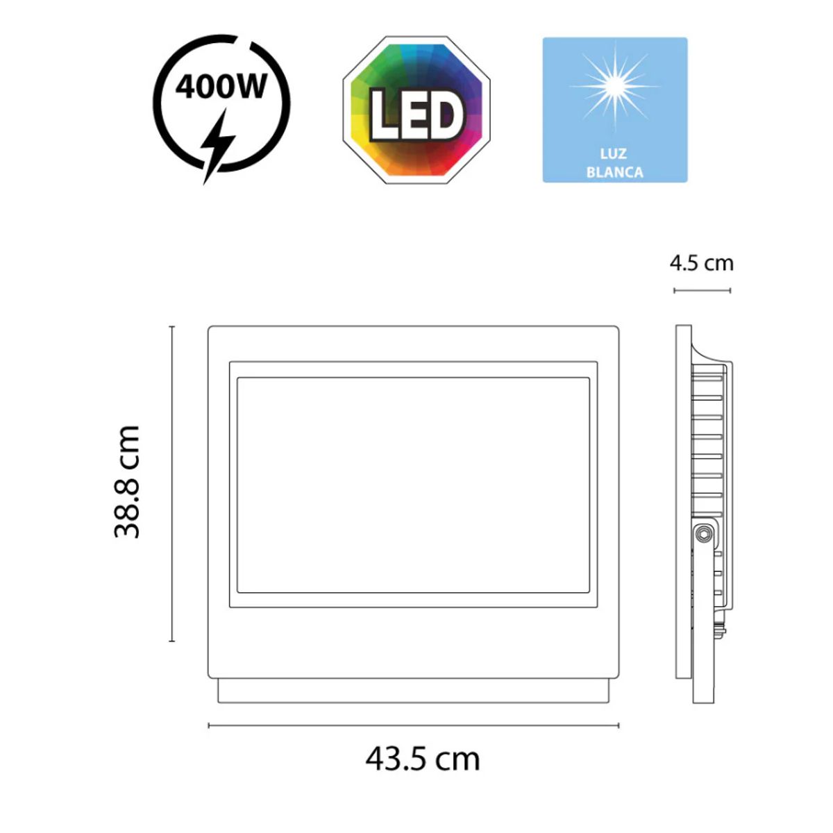 LUMINIKA - Reflector Led 400W 6500K 36000Lm