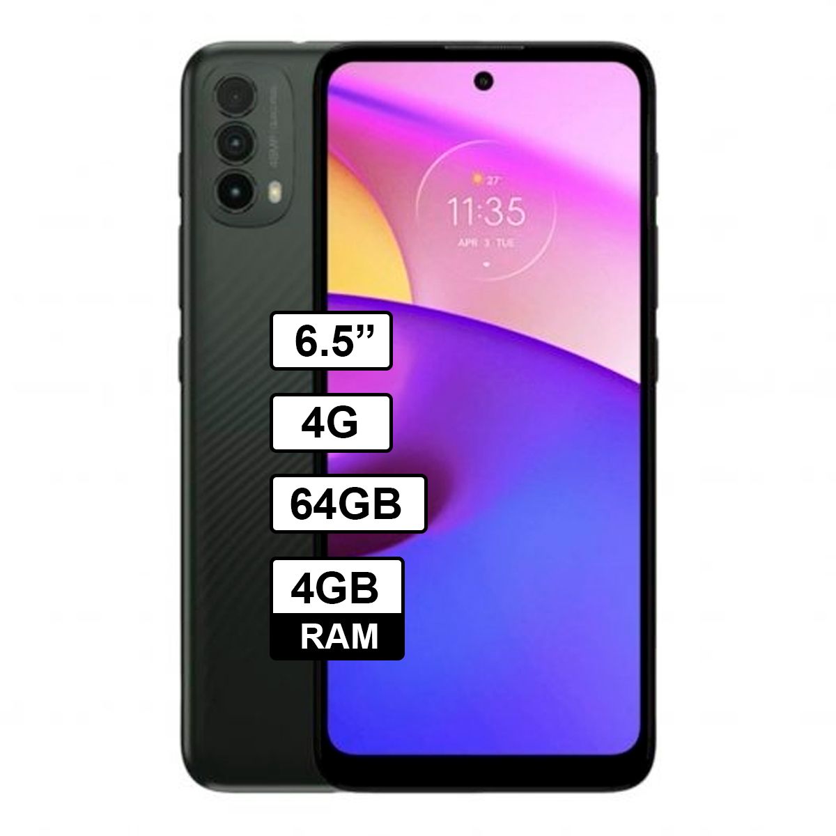 MOTOROLA - Celular MOTOROLA E40 4GB RAM - 64GB Color Negro