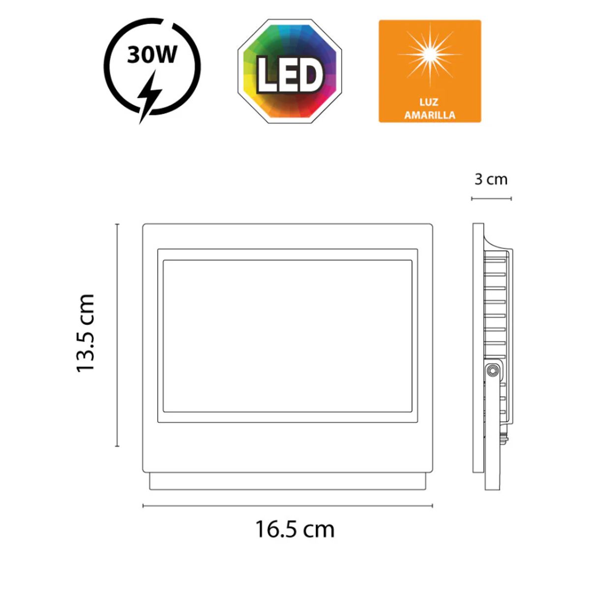 LUMINIKA - Reflector Led 30W 3000K 2700Lm