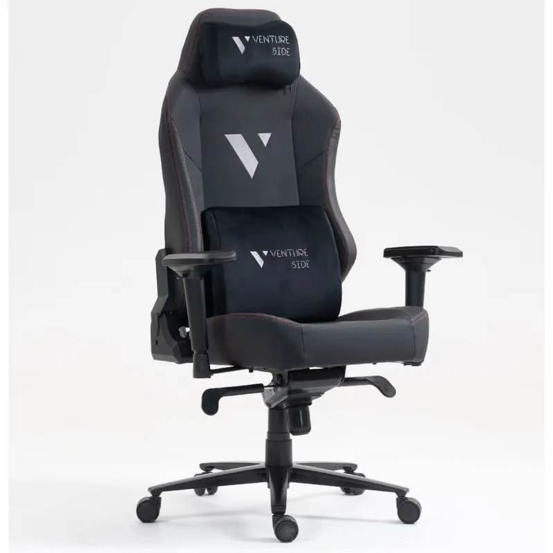 DREIZT - Silla Gamer Venture Side Prime Rojo Merlot Almohadilla Magnetica Reclinable