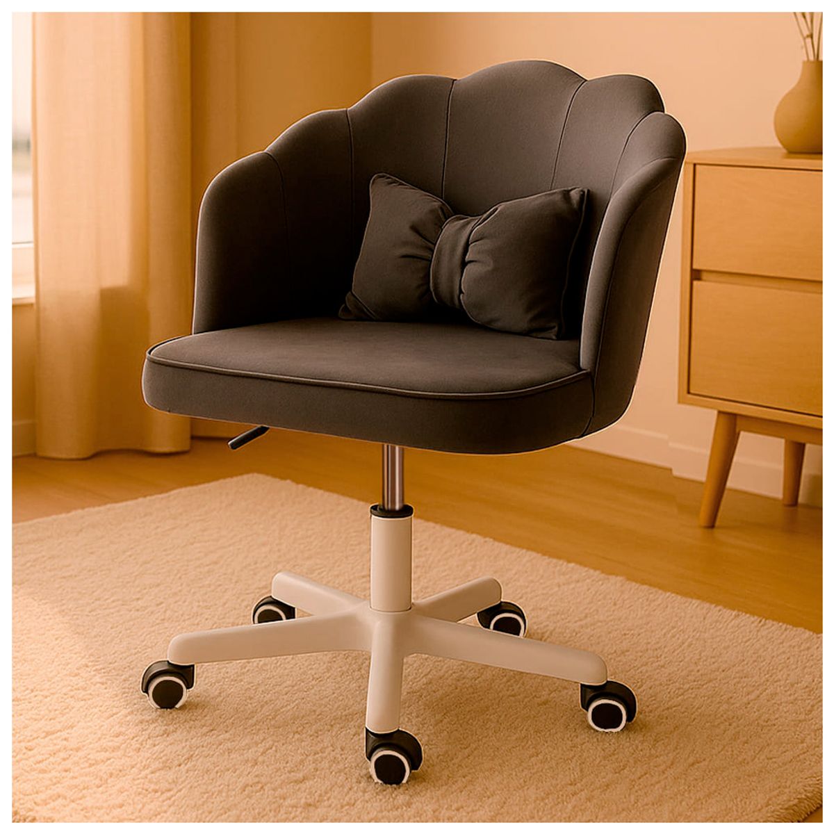 BUCKINGHAM - Silla Giratoria de Escritorio Oficina Q1 Gris Oscuro Buckingham