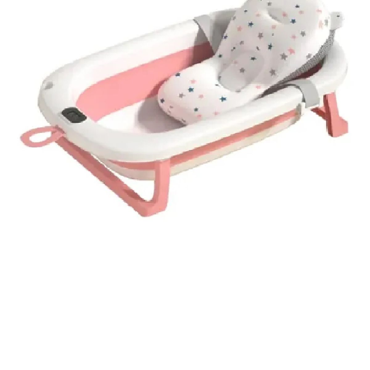 GENERICO - BAÑERA PLEGABLE CON TERMOMETRO MAS COJIN PARA BEBE