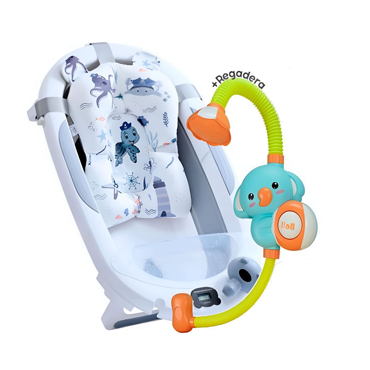 GENERICO - Bañera plegable Nemo con Termómetro