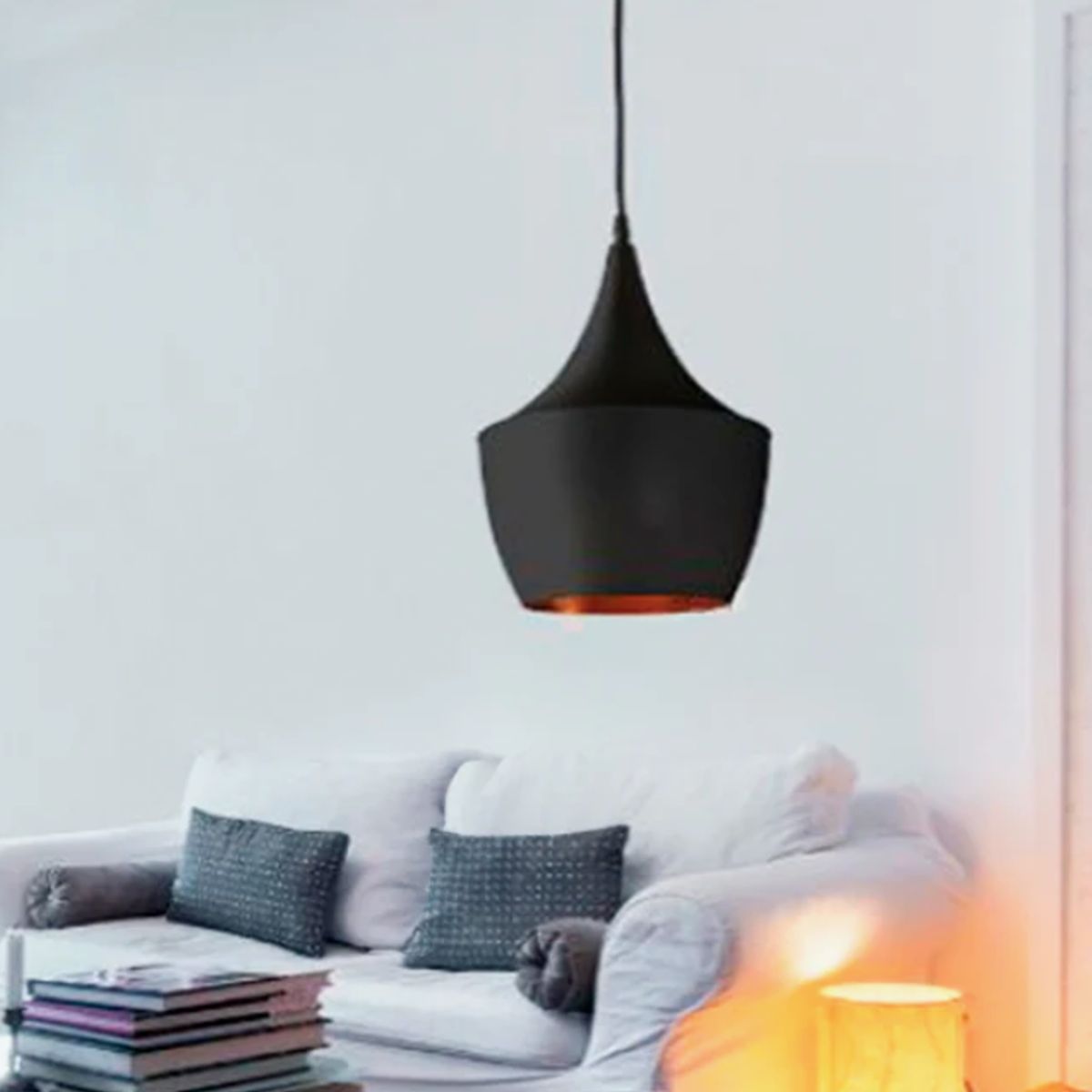 GENERICO - Lámpara Colgante Campana Black Led