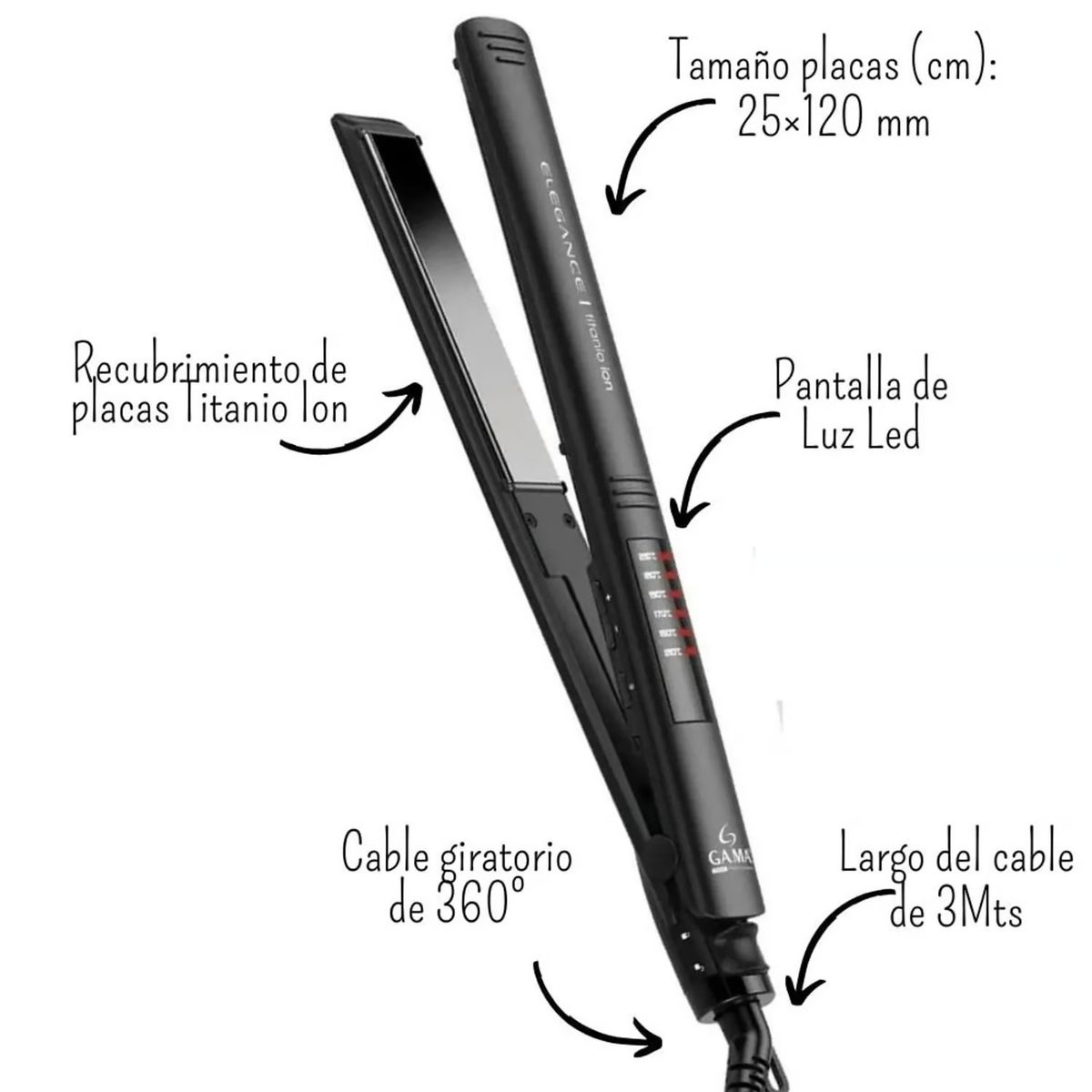 GAMA - Alizador Elegance Led Titanio 220V Gama BECHS0000001467