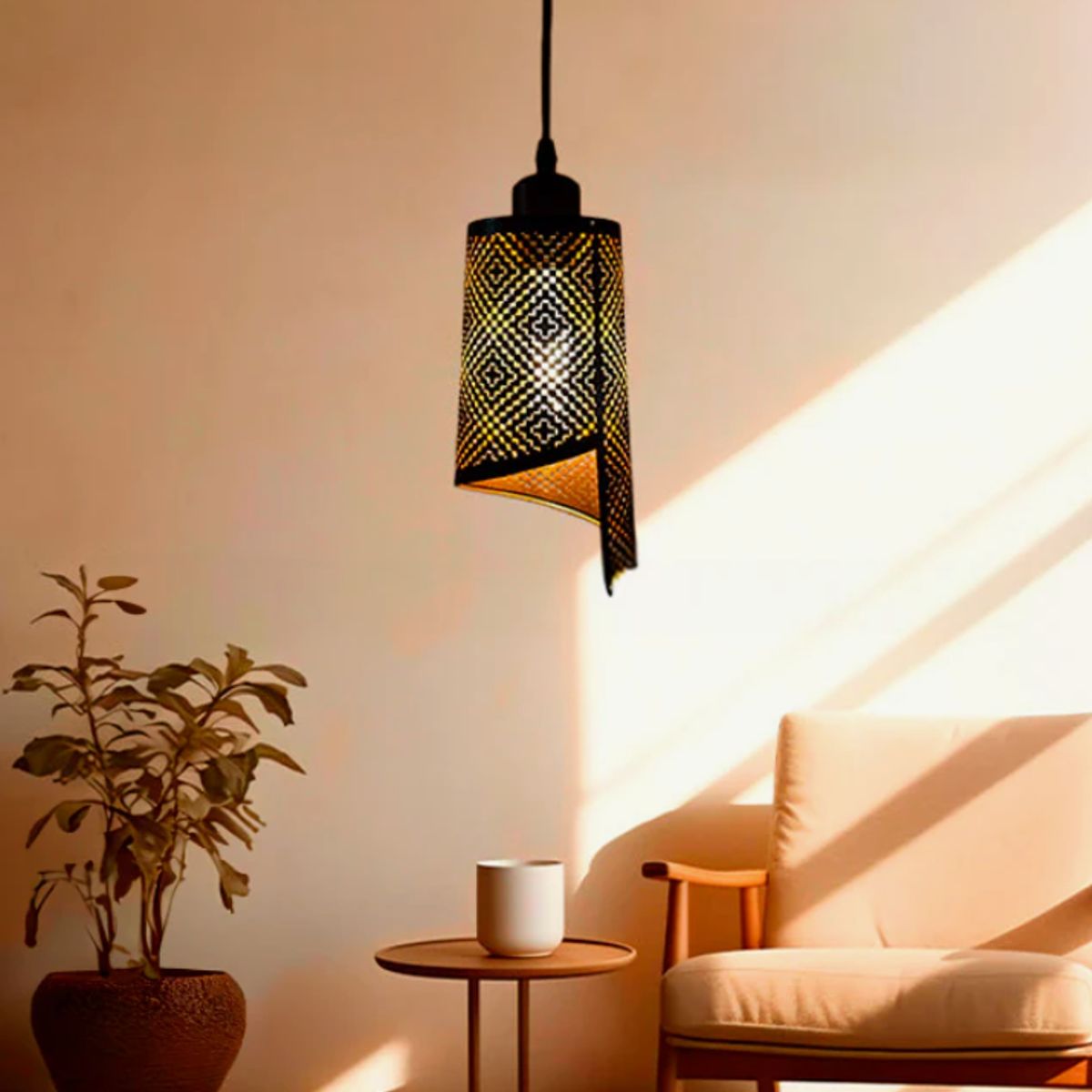 GENERICO - Lámpara Colgante Campana Lia Black Led