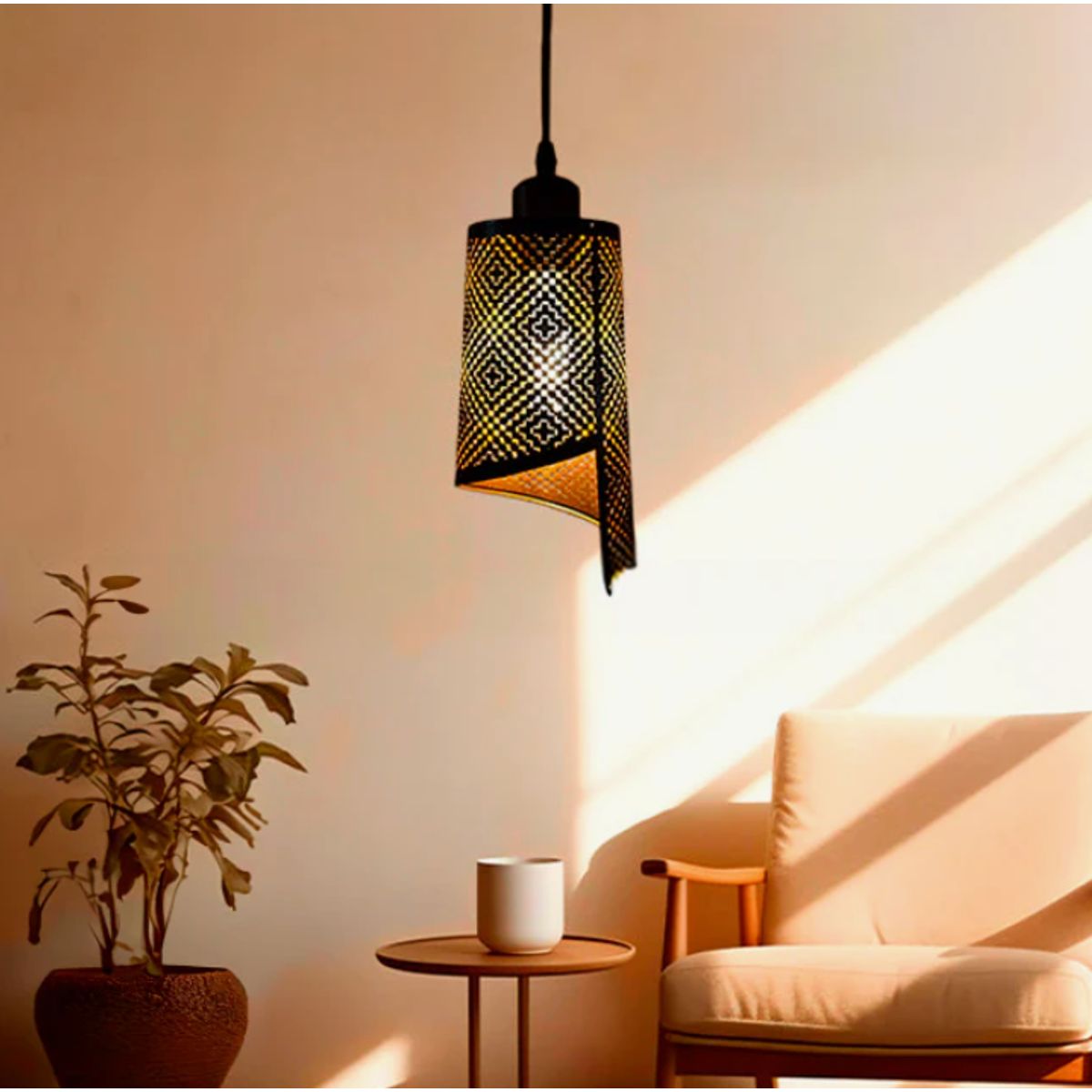 GENERICO - Lámpara Colgante Campana Lia Black Led