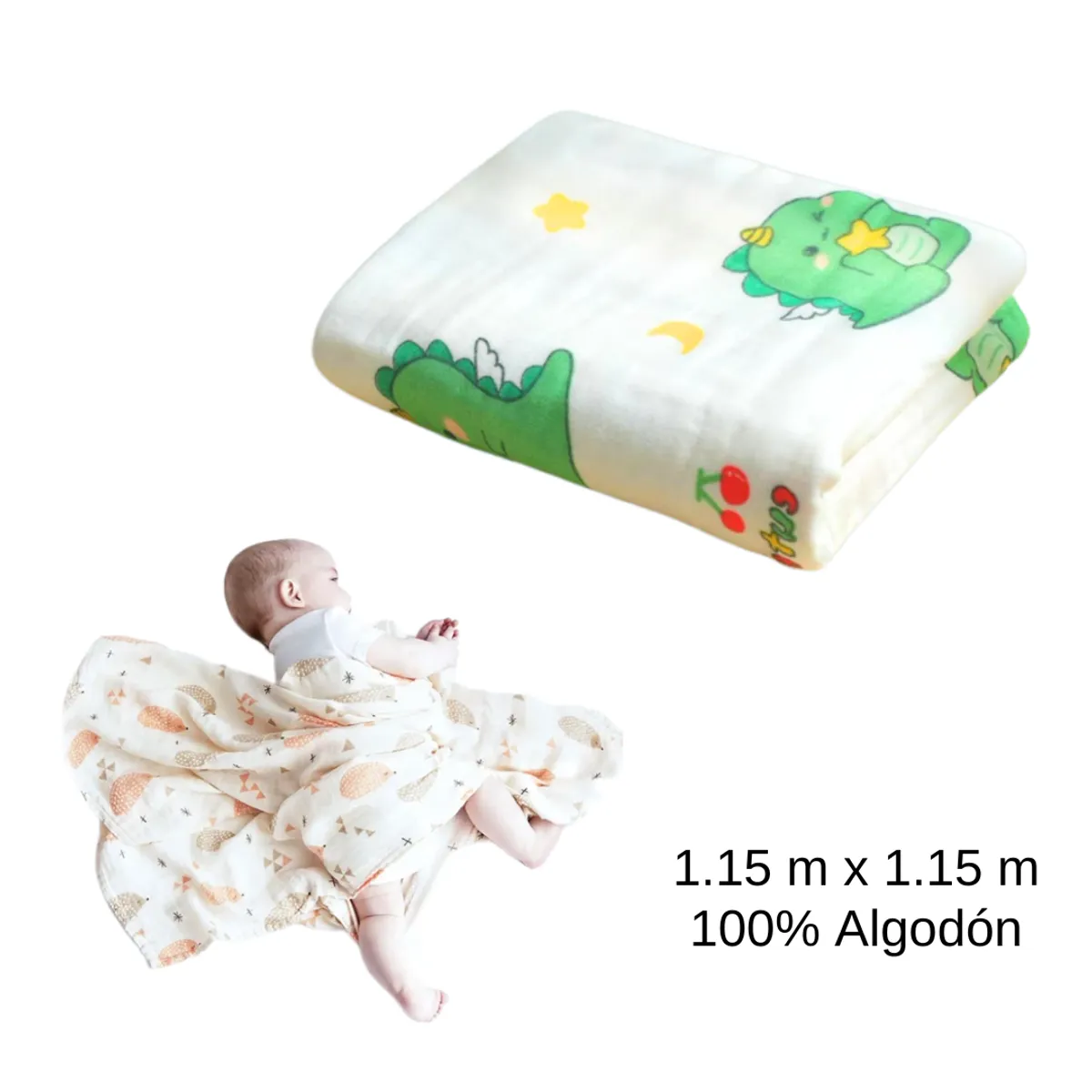 GENERICO - Manta Muselina para bebé mod28